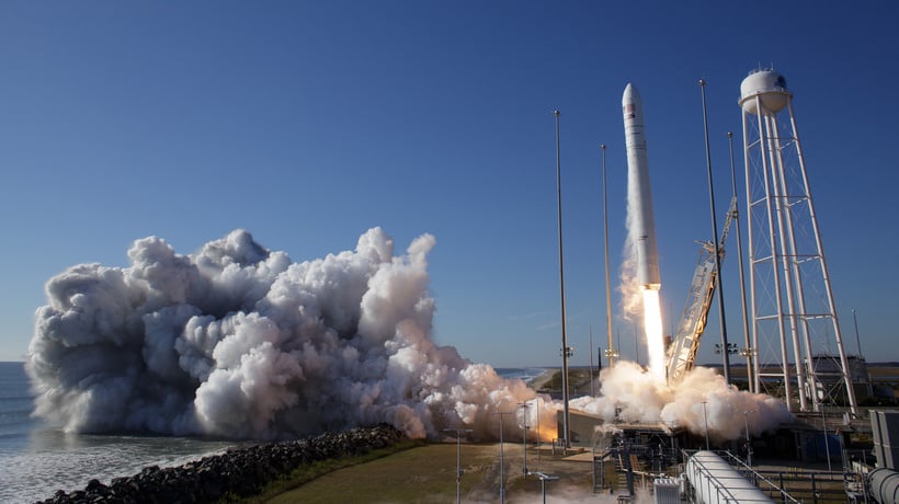 Rocket at liftoff